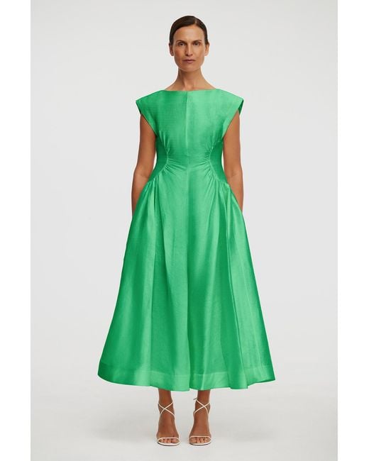 Acler Green Emery Midi Dress