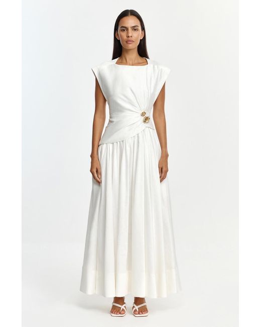 Acler White Mannersly Maxi Dress