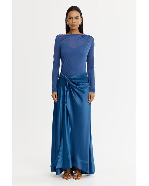 Acler Blue Hertfordshire Maxi Dress