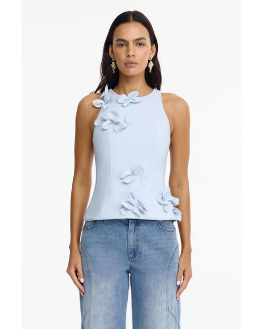 Acler Blue Eastham Top