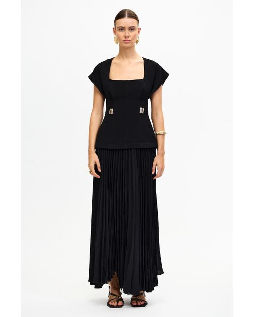 strapless open back dress Brown Polyester Spandex Solid Maxi Dress main image 0