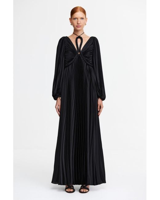 Acler Hillsmin Maxi Dress For Polyester in Black | Lyst Acler Hillsmin Maxi Dress For Polyester in Black | Lyst