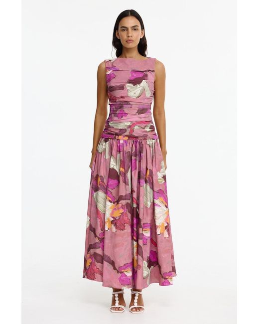 Acler Red Readyham Maxi Dress