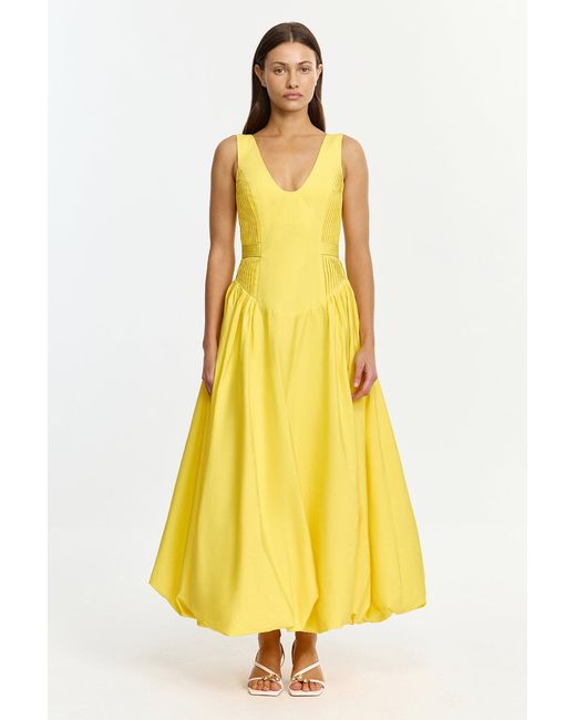Acler Yellow Horedon Maxi Dress