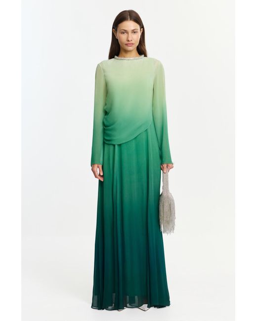 Acler Green Bridle Maxi Dress By 100% Viscose