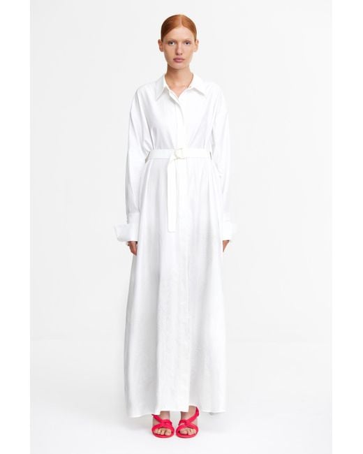 Acler White Privett Midi Dress