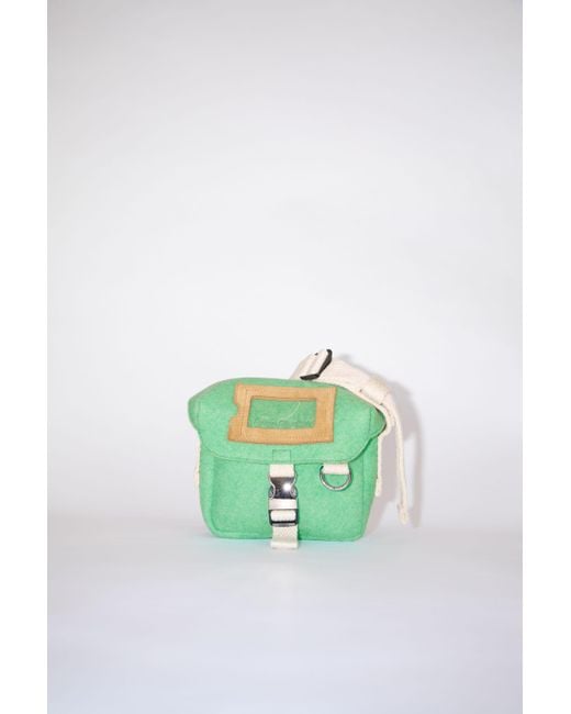 Acne Studios Felt Mini Messenger Bag in Bright Green (Green) Lyst