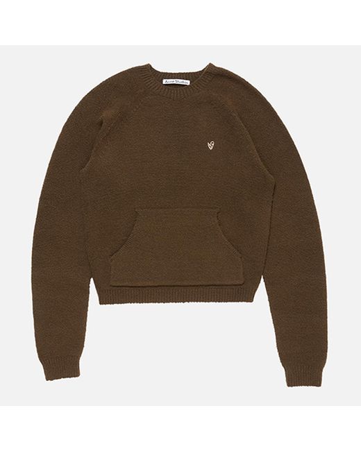 Acne Brown Crewneck Jumper for men