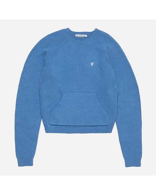 Acne Blue Crewneck Jumper for men