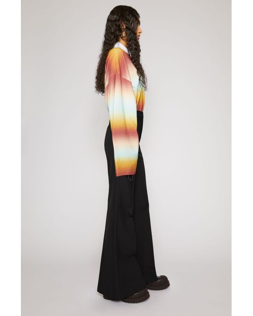 long black flared trousers