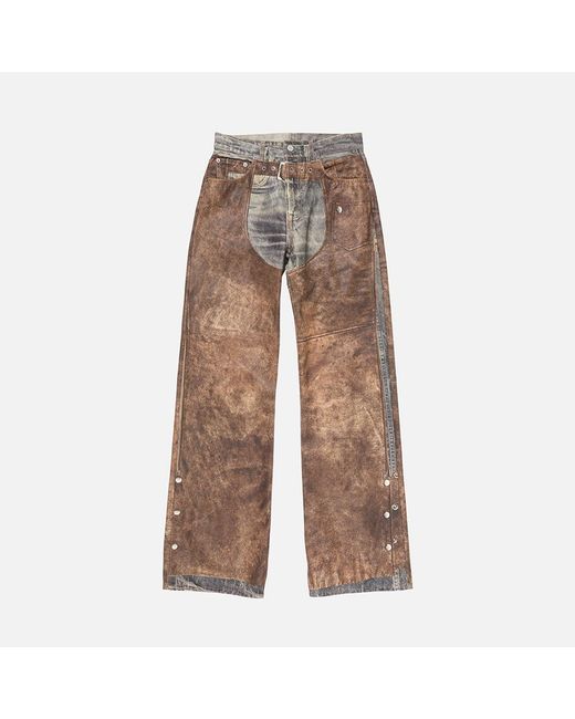 Acne Brown Printed Jeans for men