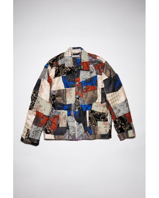 Acne Studios Denim Patchwork Regular Fit Jacket Lyst