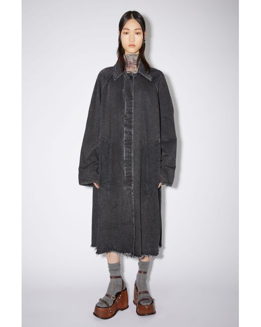 Acne Studios Denim Coats in Black/Grey 