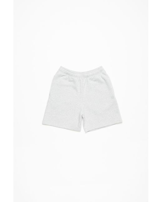 Acne White Shorts In Cotone
