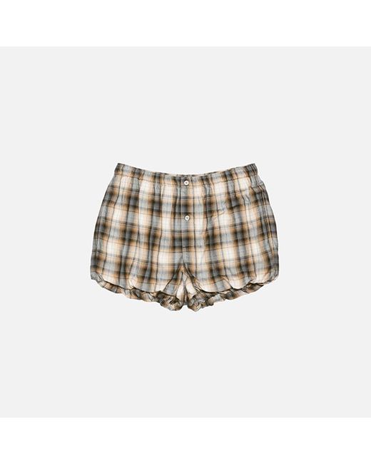 Acne Natural Check Shorts