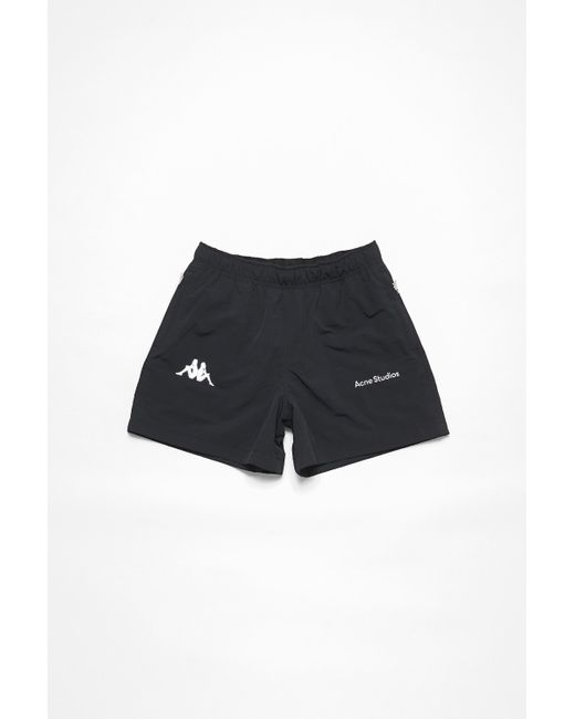 Acne Black Relaxed Fit Shorts