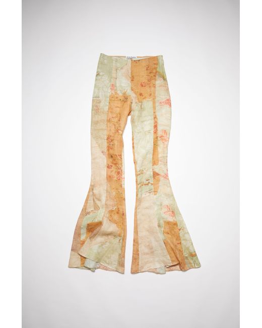 Acne Studios Linen Carpet Print Flared 