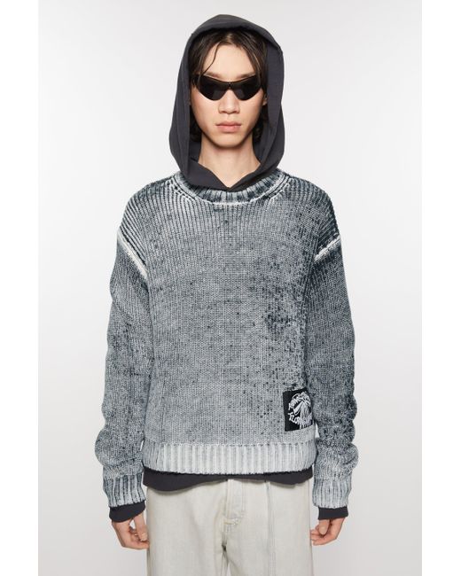 Acne Gray Maglione Girocollo for men