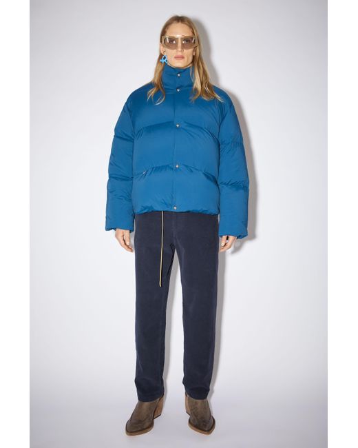 Acne Studios Synthetic Down Puffer Coat in Teal Blue (Blue) | Lyst