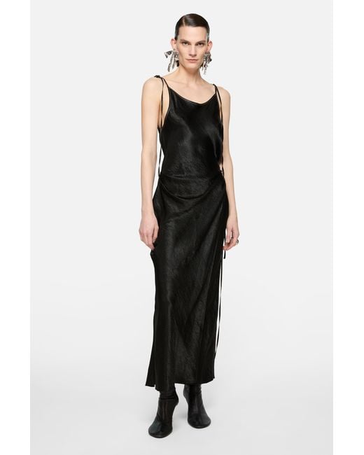 Acne Black Satin Dress