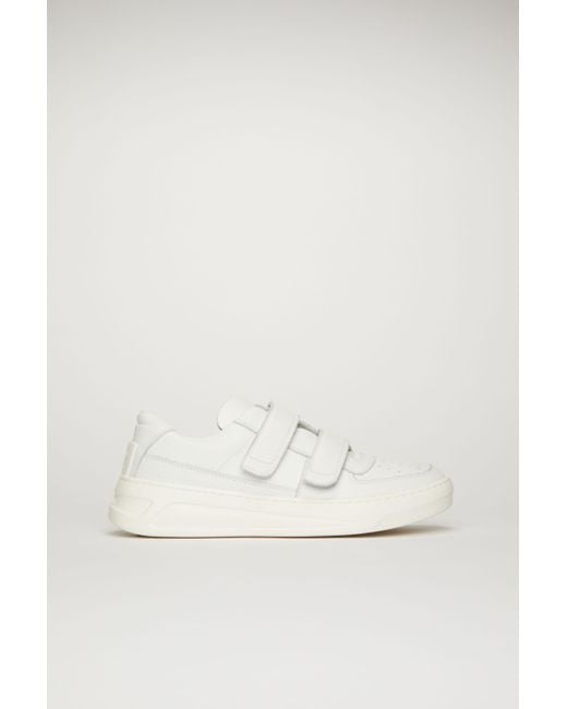 acne velcro sneakers white