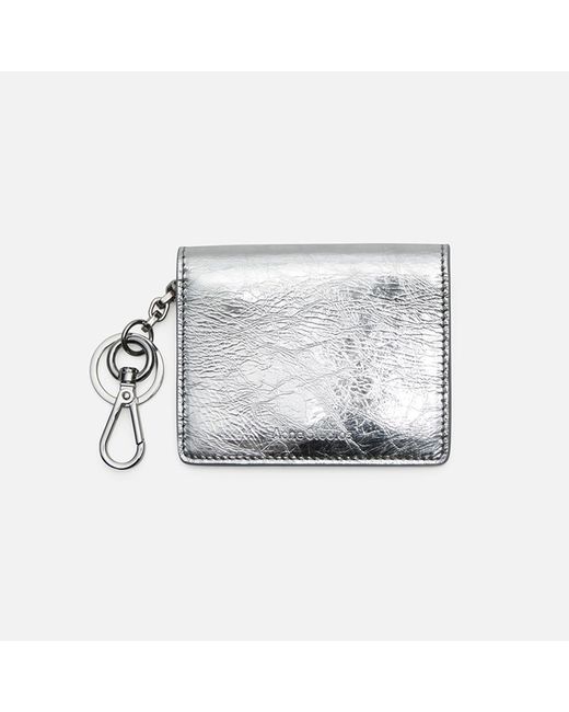 Acne White Folded Leather Wallet