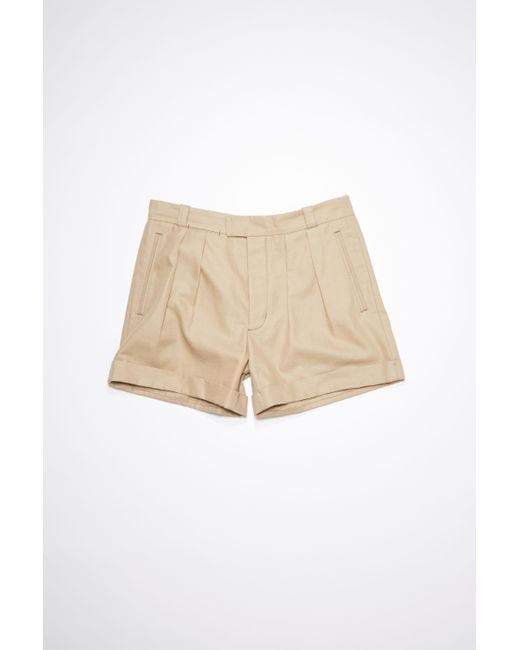 Acne Natural Linen Blend Shorts for men