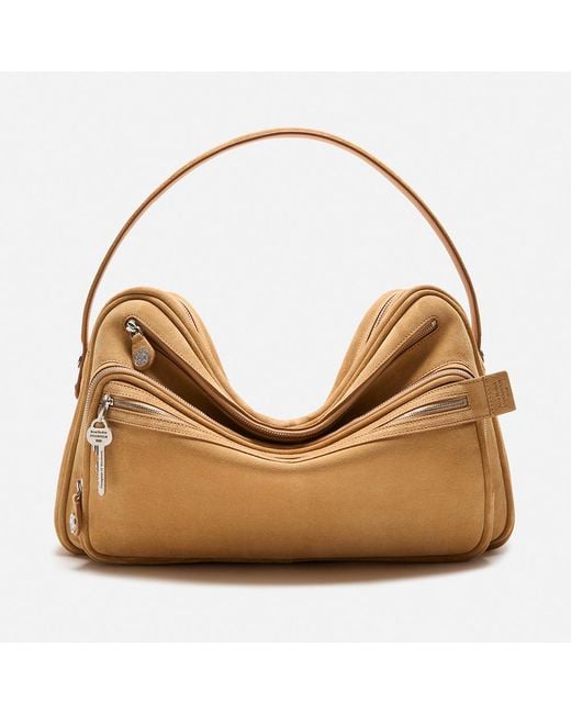 Acne Natural Camero Camera Suede Shoulder Bag
