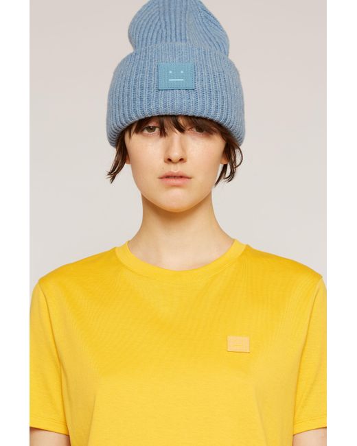 Face logo beanie Laines Acne Studios en 