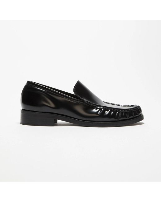 Acne Black Mocassini In Pelle for men