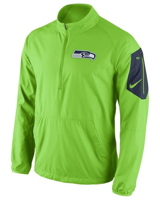 Nike Men's Seattle Seahawks Lockdown Half-zip Jacket in Green/Navy (Green)  for Men | Lyst