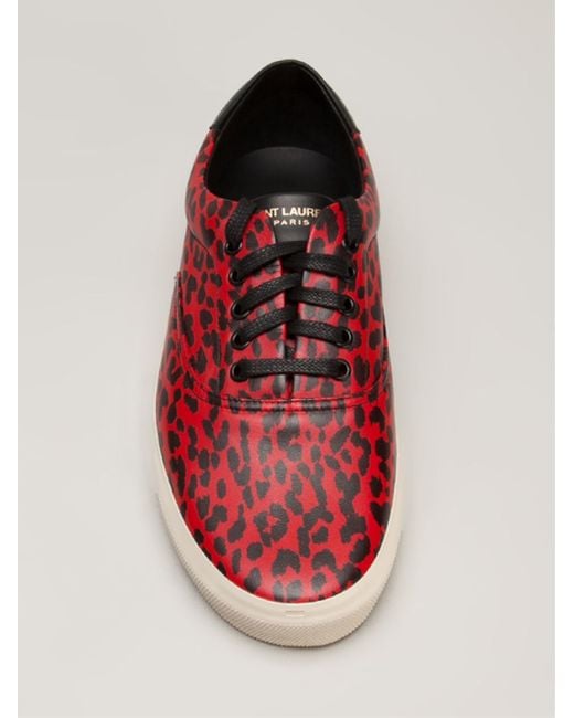 Red and leopard print trainers sales