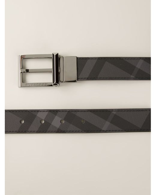 Burberry 'Charcoal Check' Belt in Grey 