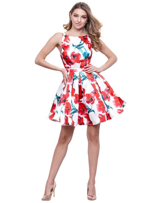 red a line cocktail dress