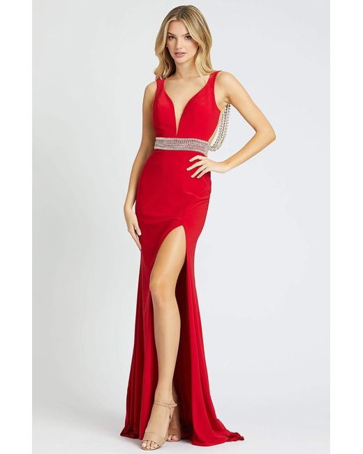mac duggal red dress