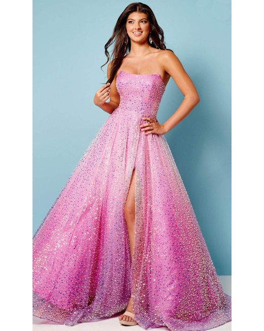 Rachel Allan Embellished Gown in Pink Lyst