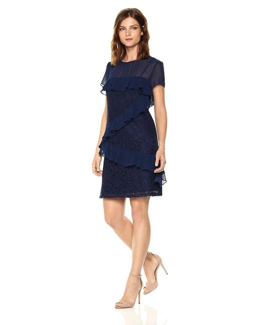 donna morgan blue dress