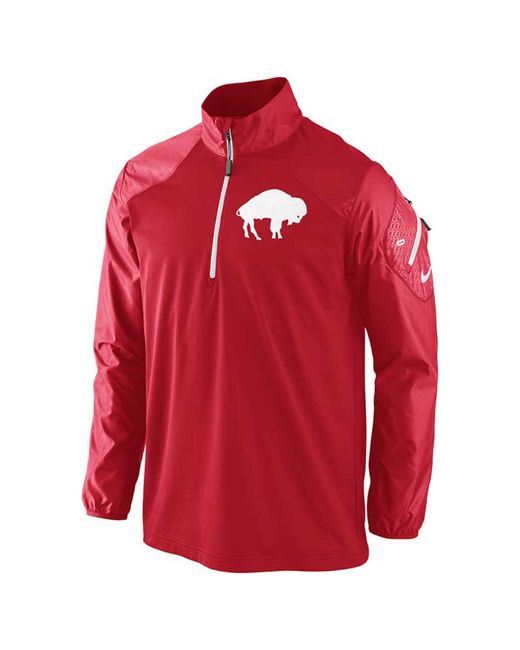 Nike Red Mens Buffalo Bills Alt Hybrid Halfzip Jacket for men