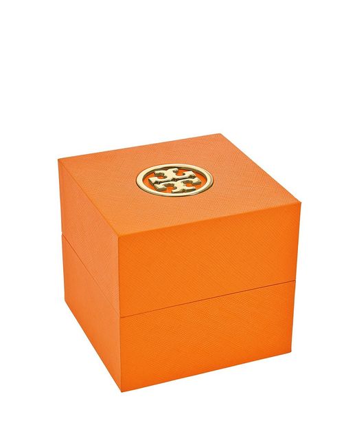 Tory Burch Orange Reva Leather/Gold-tone 28 Mm Trb4001 Watch Tory Burch Reva Watch, Orange Leather/gold-tone, 28 Mm in  main image 3