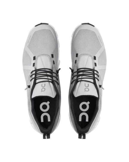 On Shoes Cloud 5 Waterproof Glacier/white For Women 59.98837 in Gray