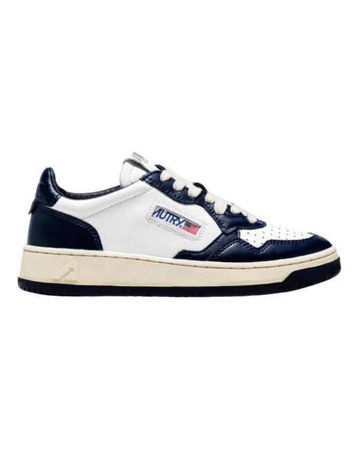 Autry Medalist Low Sneakers In Two Tone White/blue Aulm-wb04 for Men | Lyst