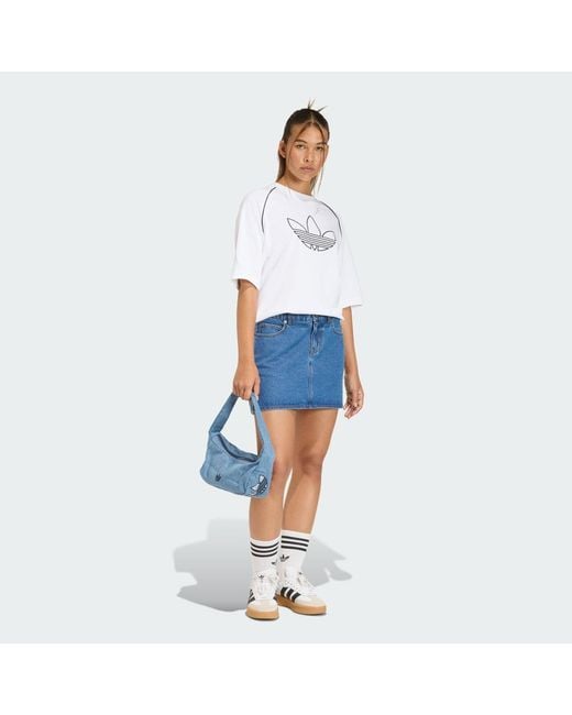 Adidas Blue 3-Stripes Skirt Denim