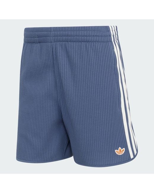 Adidas Blue Waffle Knit Sprinter Shorts for men