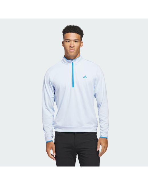 Sudadera Ligera Con Cremallera Hasta El Pecho Adidas de hombre de color Blue