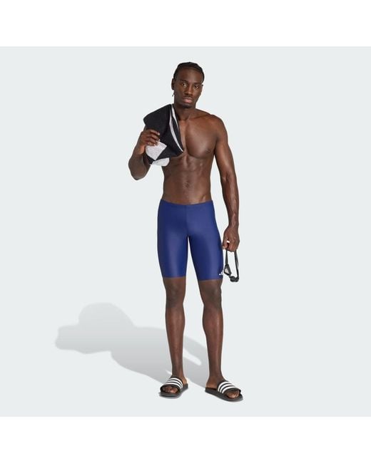 Bañador Largo Solid Swim Adidas de hombre de color Blue