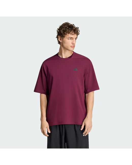 Adidas Red Primelift Essentials Workout Graphics T-Shirt for men