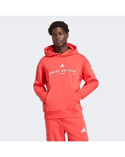 Adidas Red Paralympicsgb Graphic Hoodie for men