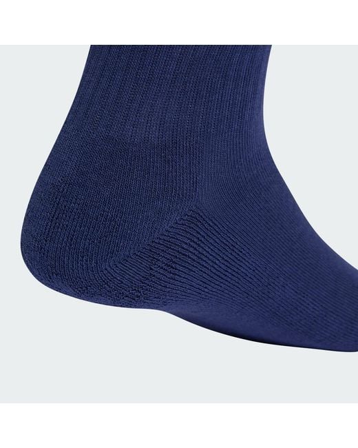 Adidas Blue Trefoil Cushion Crew Socks 6 Pairs