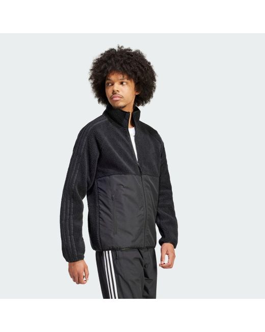 Giacca Polar Fleece Full-Zip di Adidas in Black da Uomo