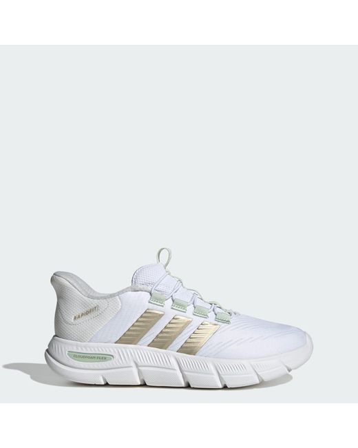 Adidas White Cloudfoam Flex Rapidfit Shoes